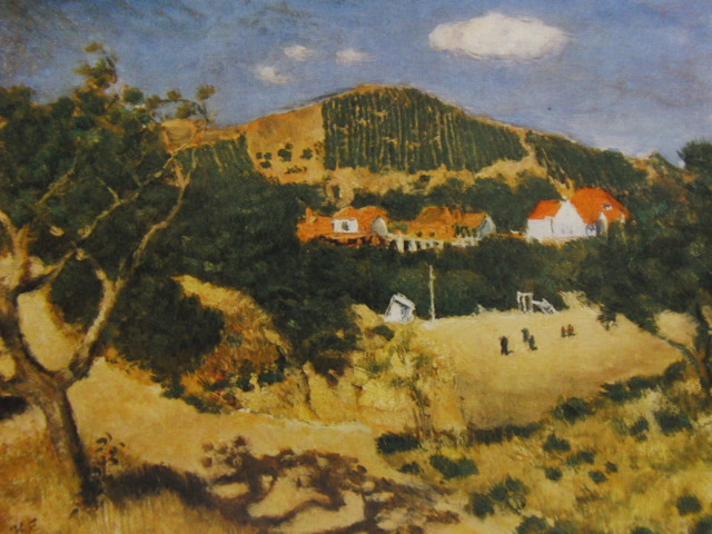 岸田劉生、【大連星ヶ浦風景】、新品高級額 額装付、年代物・希少画集画、状態良好、送料無料、絵画 風景画拍卖