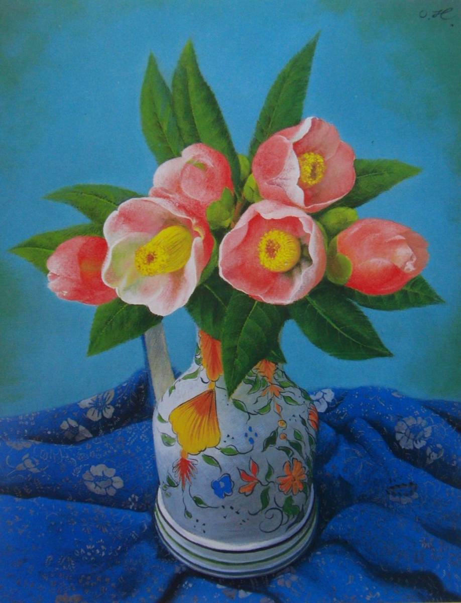 奥谷 博、「西王母花」、希少画集・額装画、日本製・新品額縁にて額装致します、状態良好、送料無料拍卖