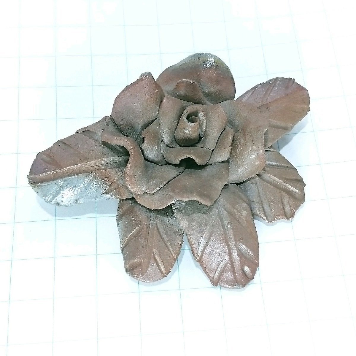 送料無料)ビンテージ☆薔薇モチーフ☆アンティークブローチ A15907拍卖