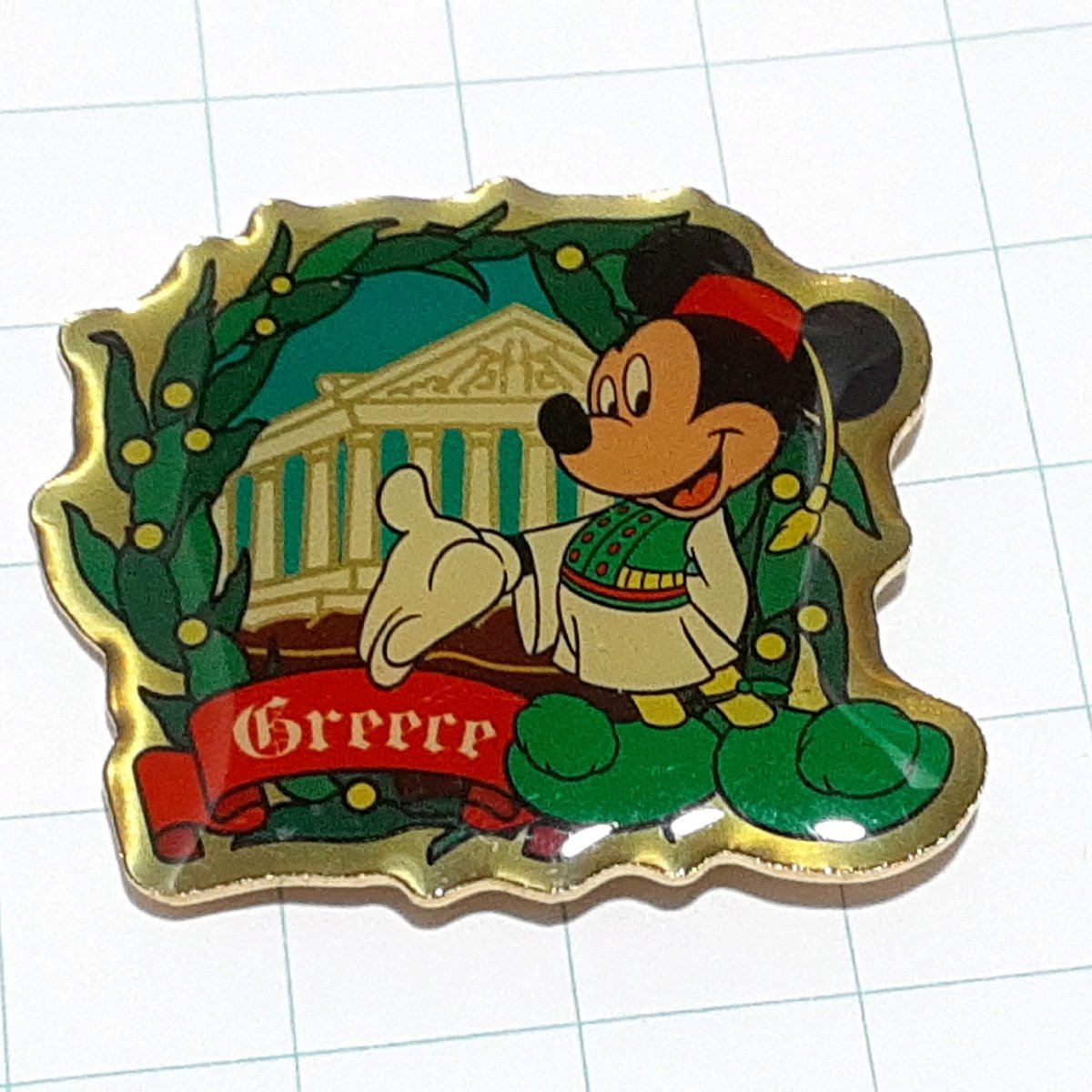 送料無料)ミッキーマウス ギリシャ 世界の旅コレクション ディズニー キャラクター ピンバッジ PINS ピンズ A16215拍卖