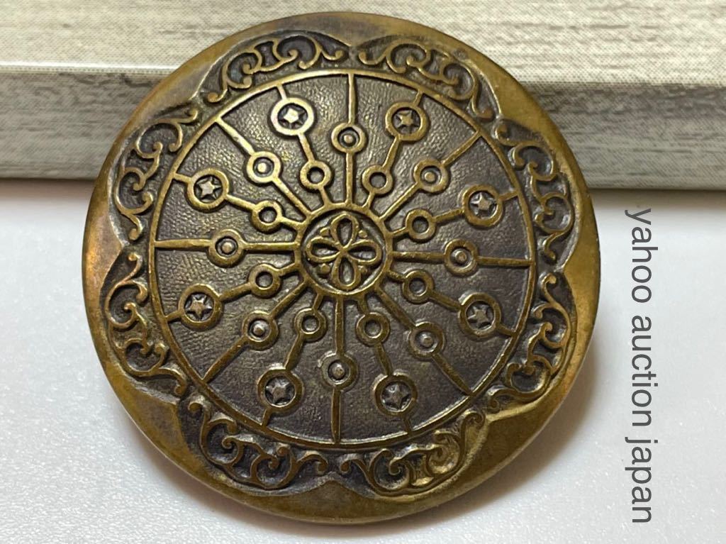 メタルボタン 1個 フランス アンティーク 刻印 28ミリ p&h paris 拍卖