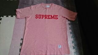 supreme logo tee tシャツ シュプリーム ロゴ college カレッジ ヘザー ピンク m拍卖