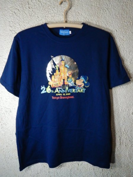 to6143 Disney RESORT 東京 ディズニー リゾート 半袖 tシャツ 2009年 春 26th Anniversary ミッキー マウス 人気 送料格安拍卖