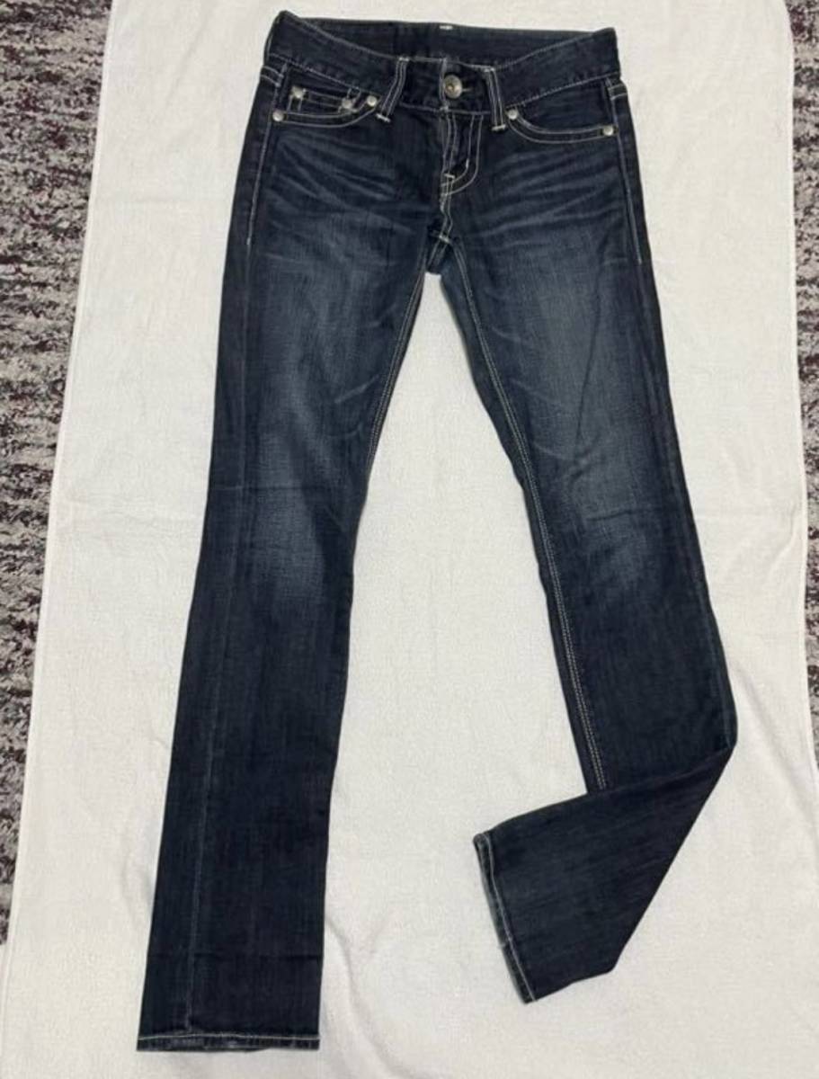 マウジー moussy ストレッチ スリム スキニー デニムパンツ ジーンズ 24 0294AC12-7080拍卖