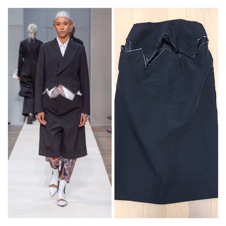 2019SSコムデギャルソン裁断ポリ縮スカートcomme des garconsヴィンテージvintage rei kawakuboアーカイブArchiveジュンヤワタナベ今期縮絨拍卖