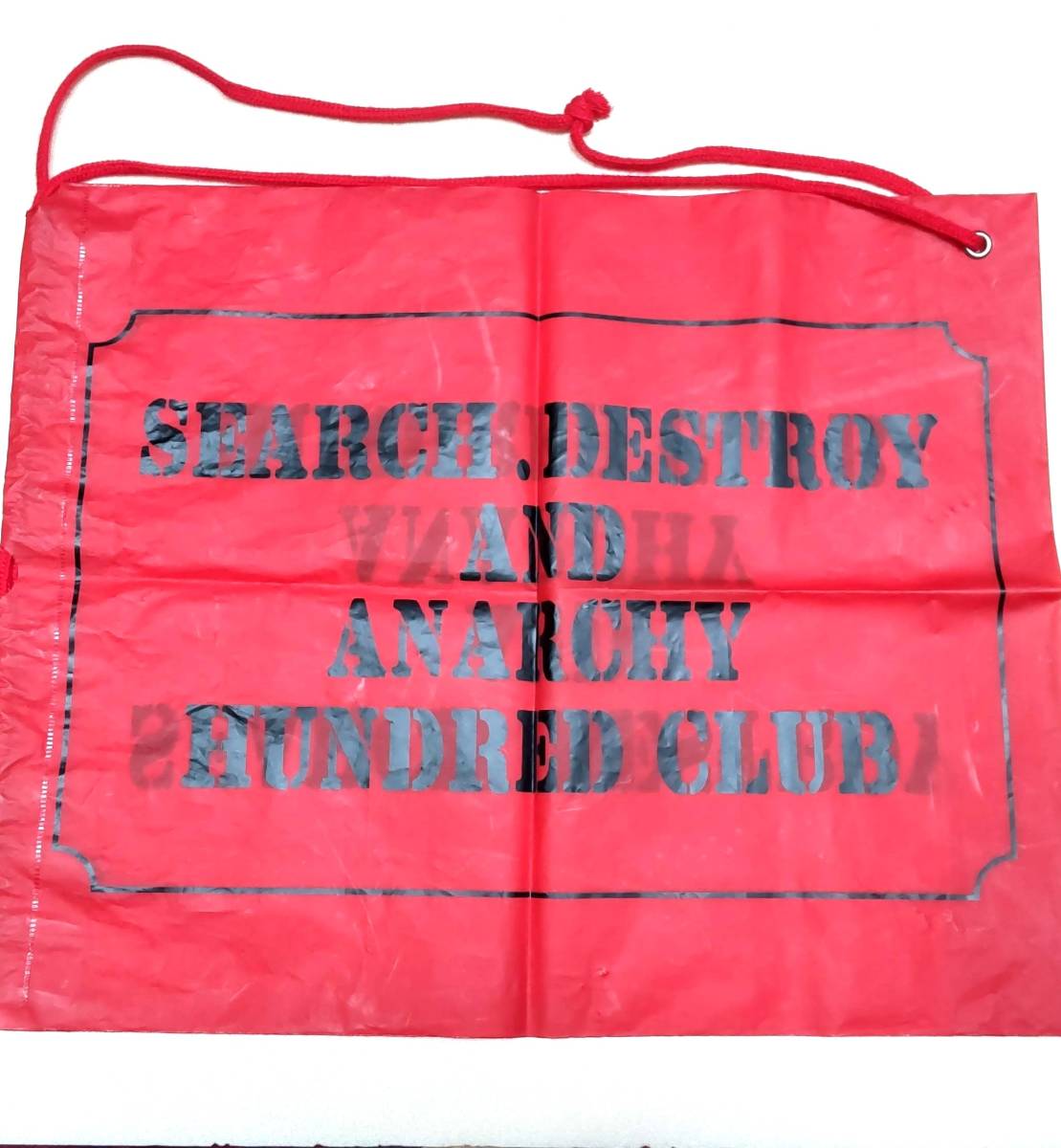 SERCH.DESTROY AND ANARCHY HUNDRED CLUB ハンドレッドクラブ PUNK パンク アナーキー デストロイ ビニールバッグ拍卖