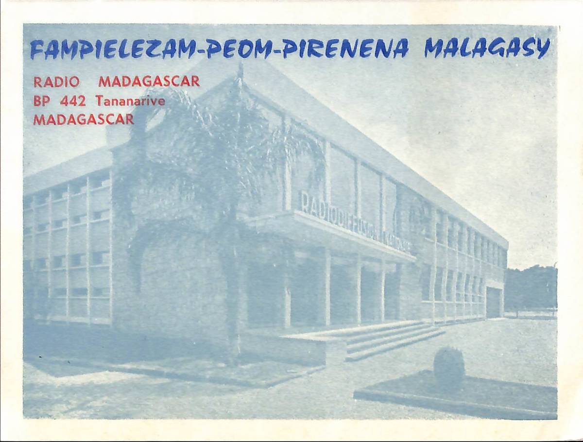 BCL★レア★入手困難★希少ベリカード★RADIO-MADAGASCAR★ラジオ・マダガスカル★アフリカ★西インド洋★1973年拍卖