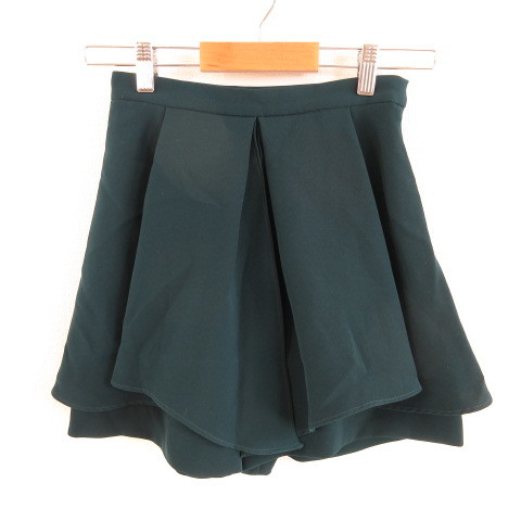 スウィングル Swingle キュロット ショートパンツ 緑 XS *T803 レディース拍卖