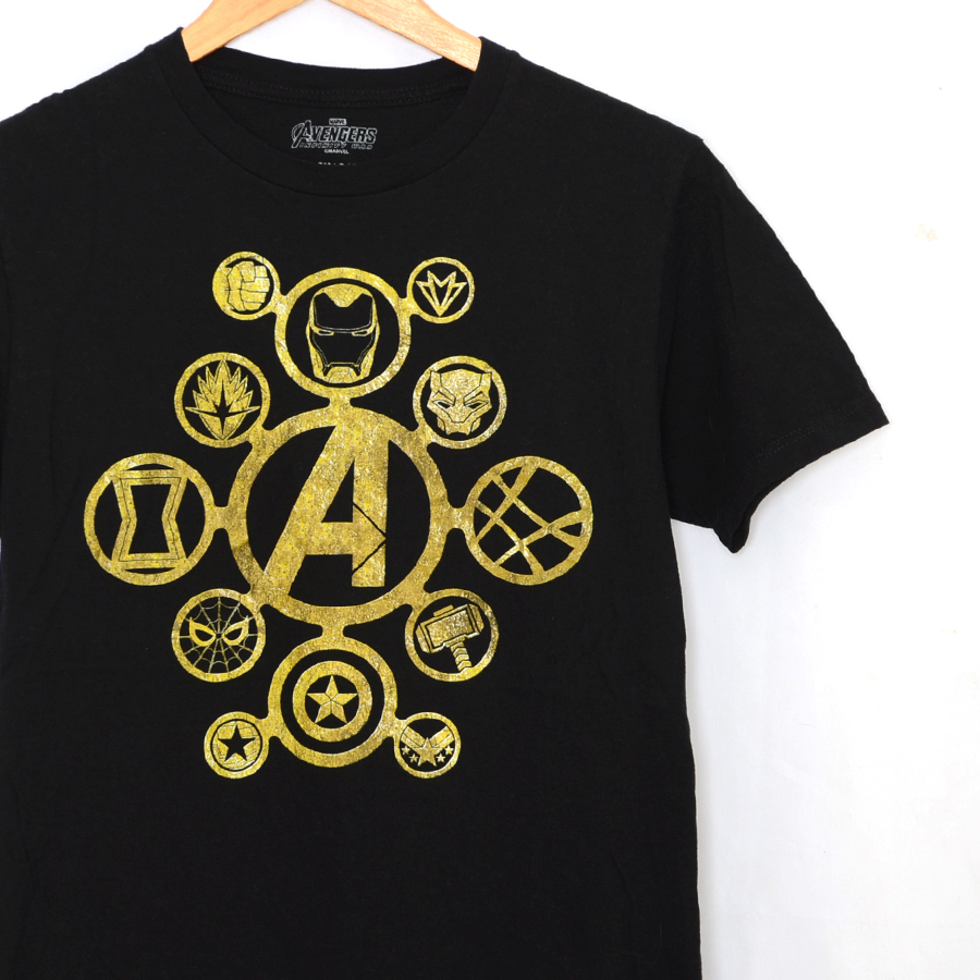 MT2216 アベンジャーズ AVENGERS Tシャツ S 肩41 映画 アメリカ古着 メール便可 xq拍卖
