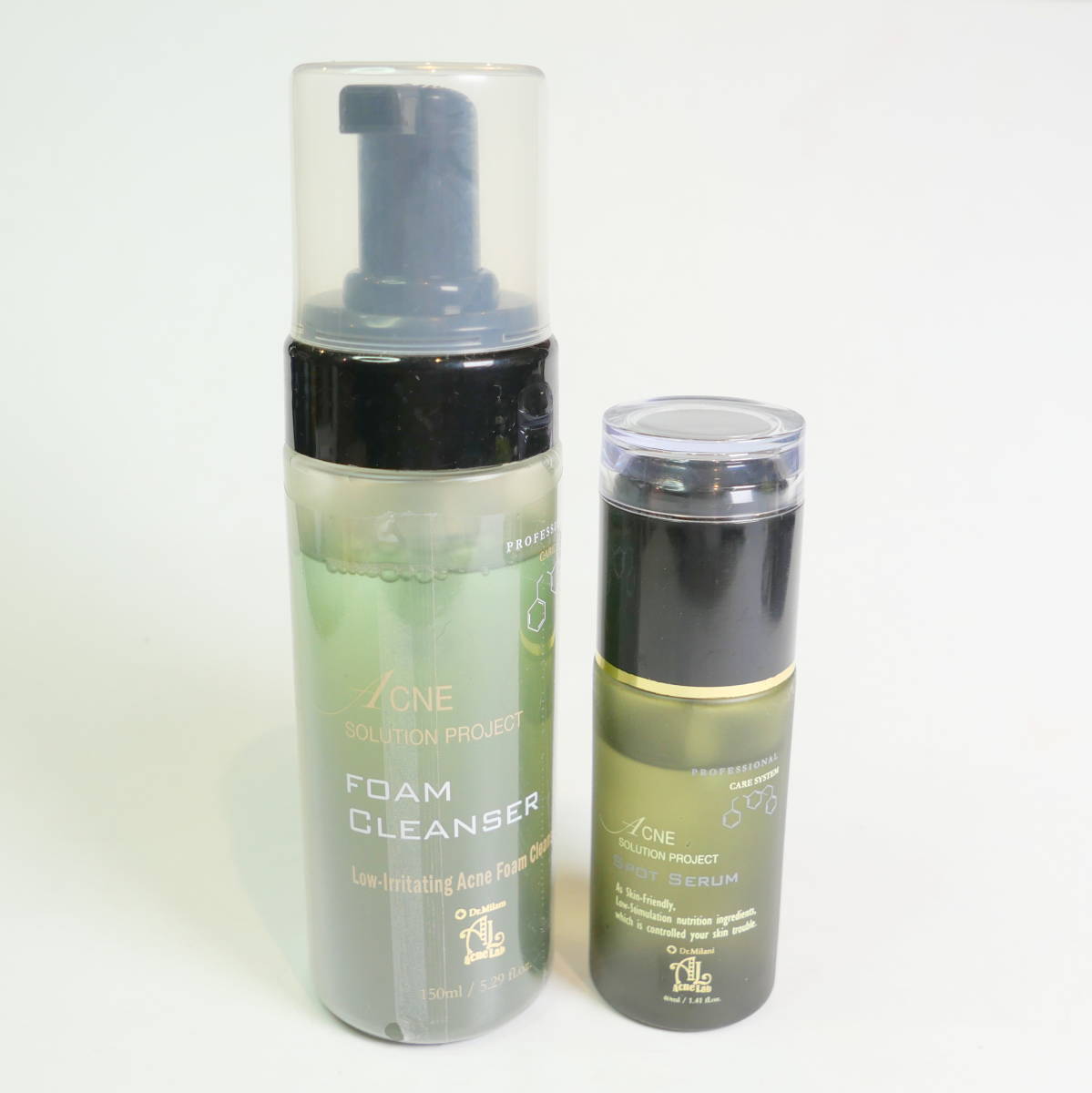 ♪訳あり韓国コスメ★Dr.Milani ACNE LAB アクネラボ フォームクレンザー 150mL/スポット セラム 40mL 2種セット拍卖