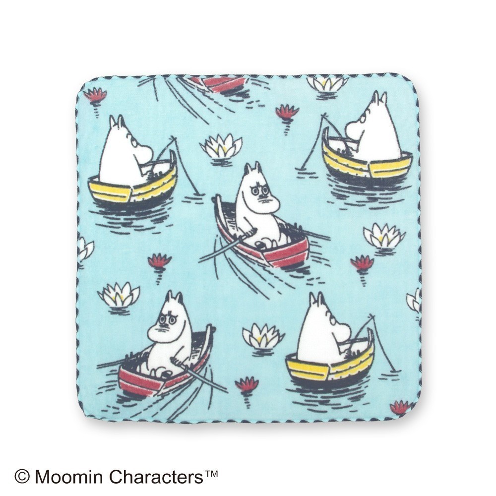 ムーミン ガーゼパイルハンカチ ムーミン&ボート MOOMIN ハンドタオル クリックポスト可拍卖