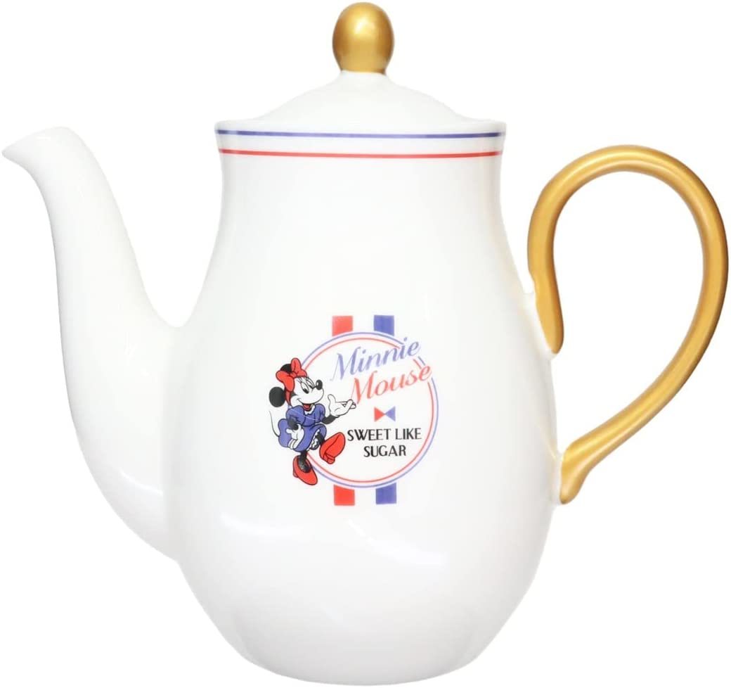 ディズニー ミニーマウス ティーポット トリコロール 1250ml レトロ かわいい おしゃれ 磁器製急須拍卖