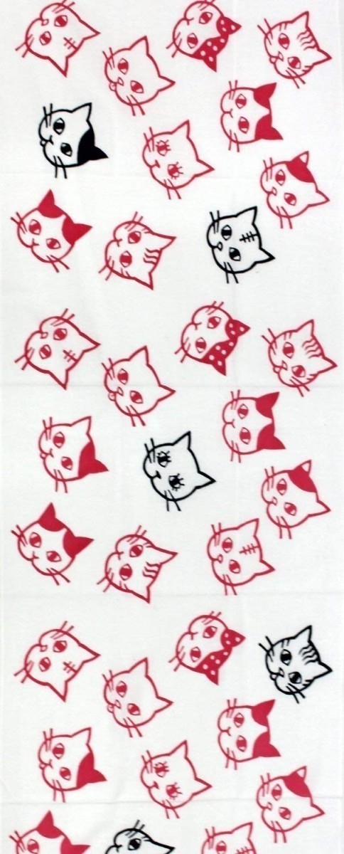 日本手ぬぐい 和柄 おしゃれ ねこ ホワイト IKS COLLECTION 注染 手拭い クリックポスト対応拍卖