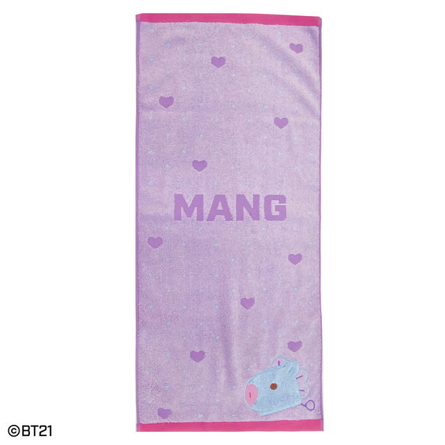 BT21 公式グッズ 新作 キュート MANG フェイスタオル 34×80cm タオル ビーティー拍卖