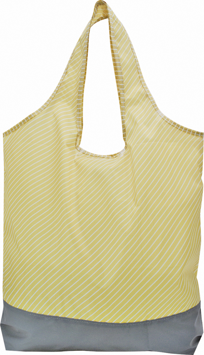 リフレクター素材の夜道で安心エコバッグ Lサイズ YELLOW STRIPE PASSO パターン ショッピングバッグ マイバッグ拍卖