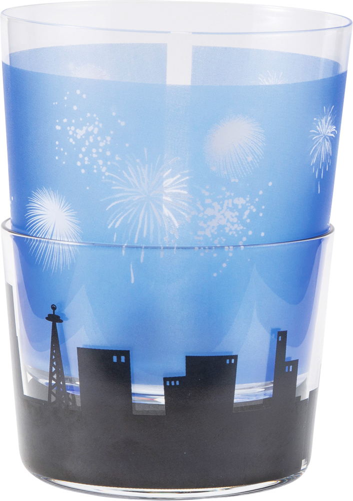 グラス&おつまみ入れ 花火 ビールグラス おつまみ入れ セット拍卖