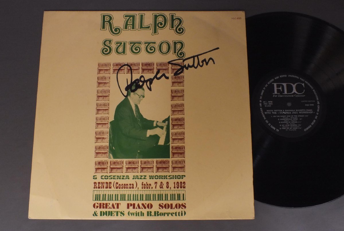 ★輸LP RALPH SUTTON & RAFFAELE BORRETTI/COSENZA JAZZ WORKSHOP サイン付☆拍卖