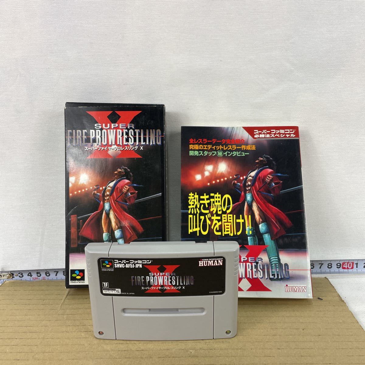 k 貴重 スーパーファミコン カセット プロレス 外観美品 スーパーファイヤープロレスリングX 攻略本付き拍卖