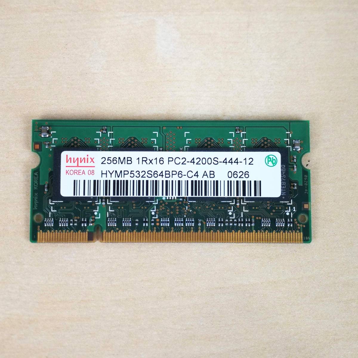 中古 hynix 256MB PC2-4200S-444-12 HYMP532S64BP6-C4 AB ノートパソコン用メモリ拍卖