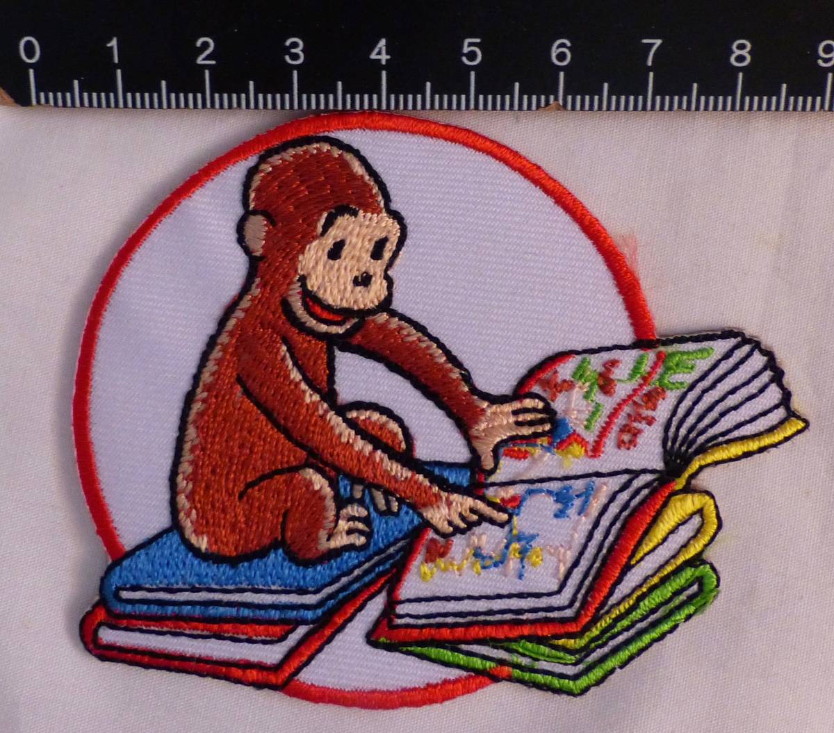 おさるのジョージ ワッペン BOOK アップリケ 本 アイロン拍卖