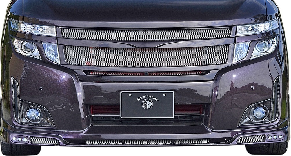 【M's】前期 E52 エルグランド ハイウェイスター (2010.08-2013.12) ROWEN フロントグリル Face2 (アラウンドビューモニター対応) ロエン拍卖