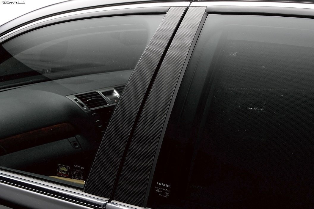 【M’s】 レクサス 40系 LS 前期 LS460 LS460L LS600h LS600hL (H18.9-H21.9) WALD カーボンピラーパネル ヴァルド バルド エアロ パーツ拍卖