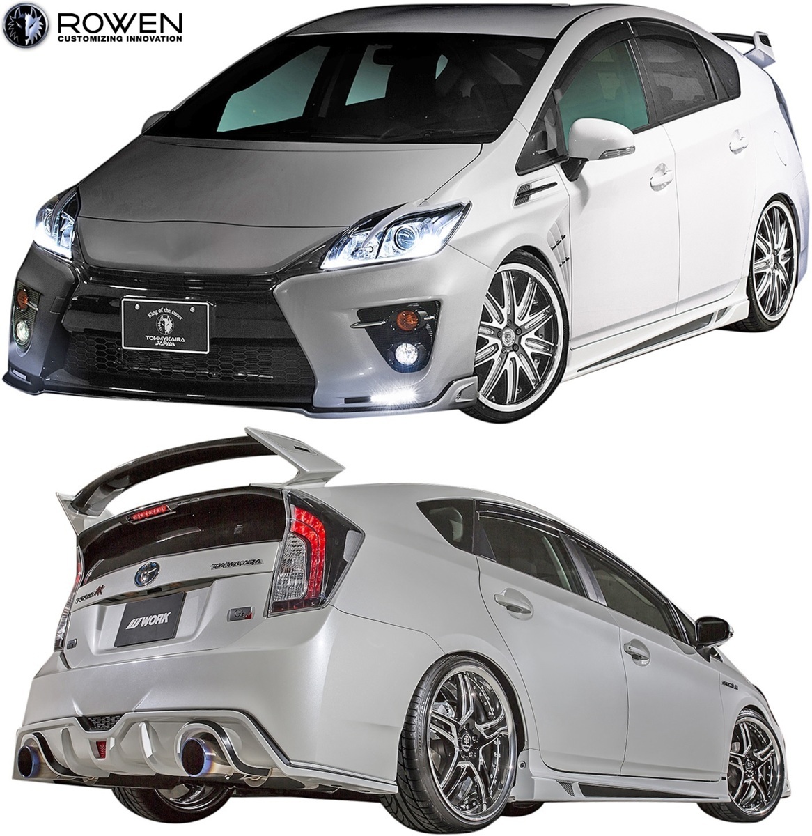 【M’s】トヨタ 30 プリウス G's ZVW30 (2011.12-2015.11) ROWEN SPORT スタイルキットA 3点セット // FRP ロエン ロウェン 1T007X01拍卖