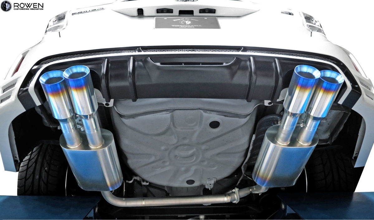 【M's】40系 プリウスα 前期 ZVW40/41 (2011.5-2014.11) ROWEN ヒートブルーチタン 両側4本出し マフラー // ロエン カスタム 1T005Z10T拍卖