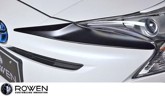 【M's】50系 前期 プリウス(2015.12-2018.12)ROWEN フロントフェイスエクステンション/Wet Carbon ローウェンエアロ 50プリウス 1T022D10拍卖