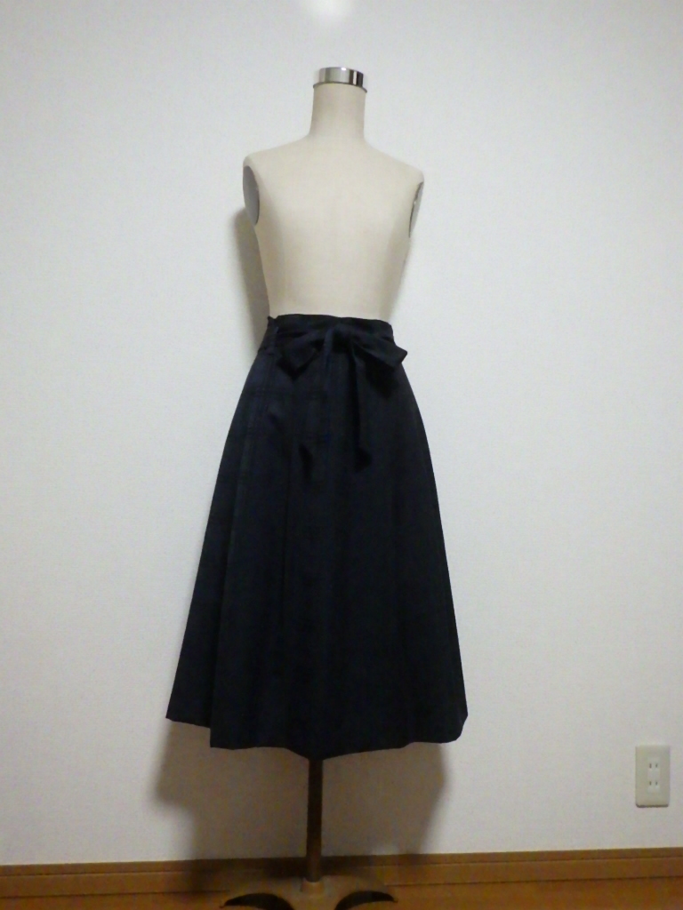 COMME CA MODELS ベルト付き ミディ スカート 404拍卖