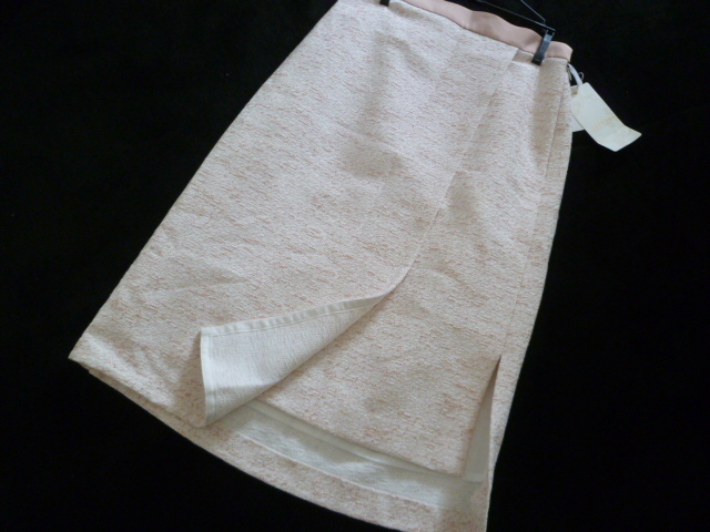 【新品】SOFUOL◇くすみピンク系ツィード調ロングスカートM/大丸松坂屋百貨店巻きスカート風入園式入学式卒業式卒園式フォーマル◇a37拍卖