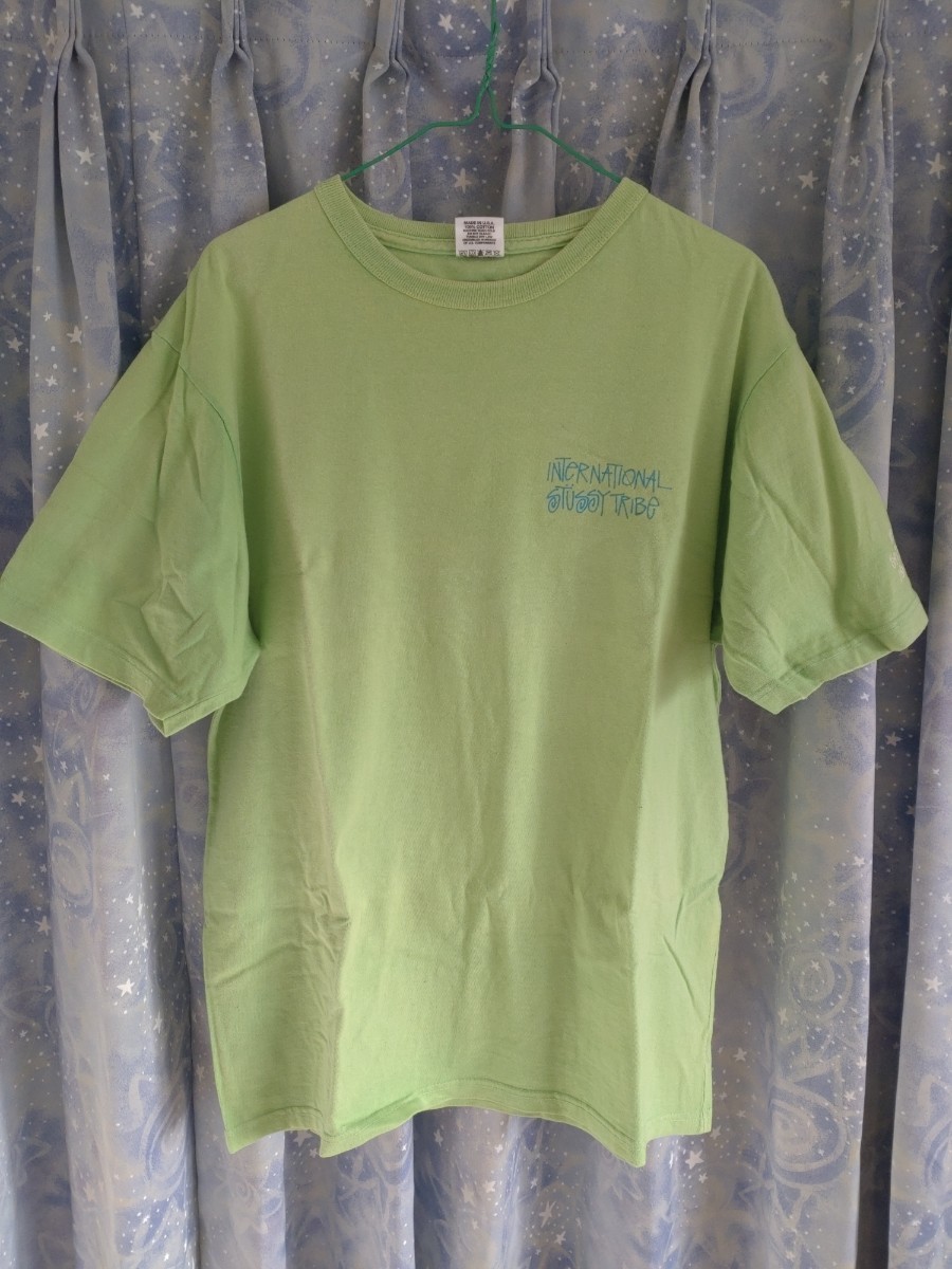 STUSSY ステューシー ARTS Tシャツ グリーン Los Angeles Revolution 古着拍卖