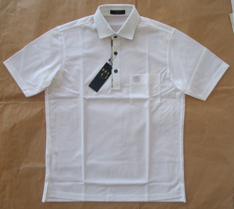 DAKS LONDON ダックス ロンドン 半袖ポロシャツ 白 日本製 M 新品拍卖