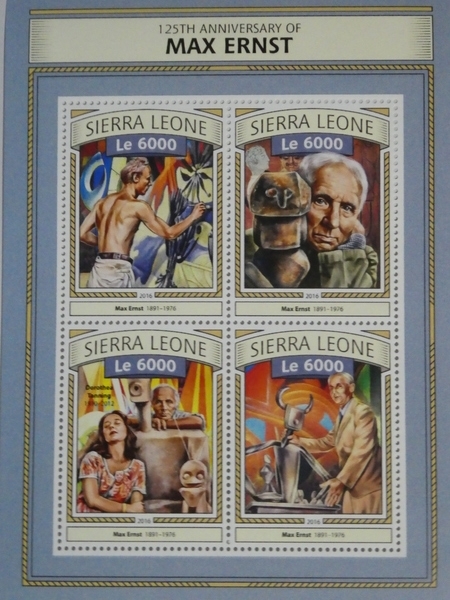 シエラレオネ切手『マックス・エルンスト生誕125周年』4枚シート 2016拍卖