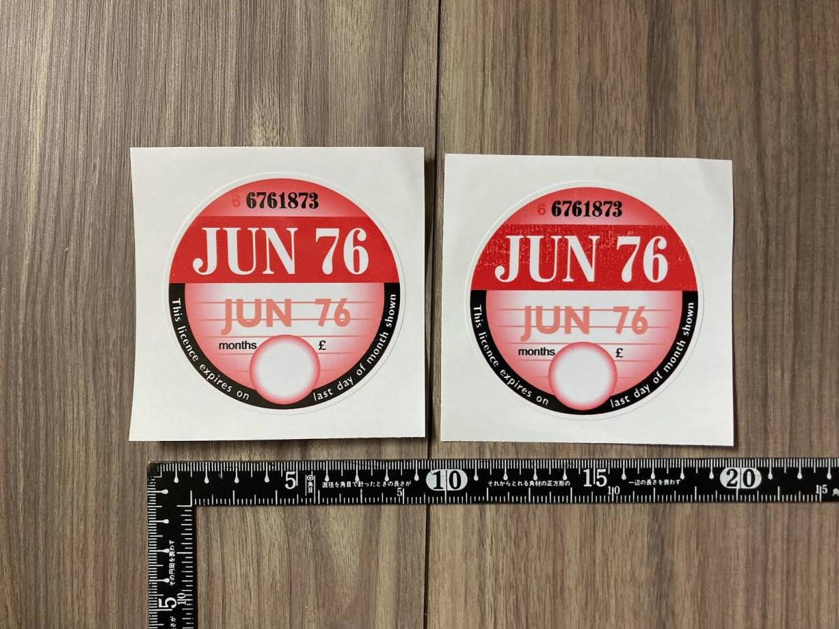 ★送料160円★JUN 76 モーターサイクル ステッカー デカール 2枚セット 摩擦ステッカー拍卖