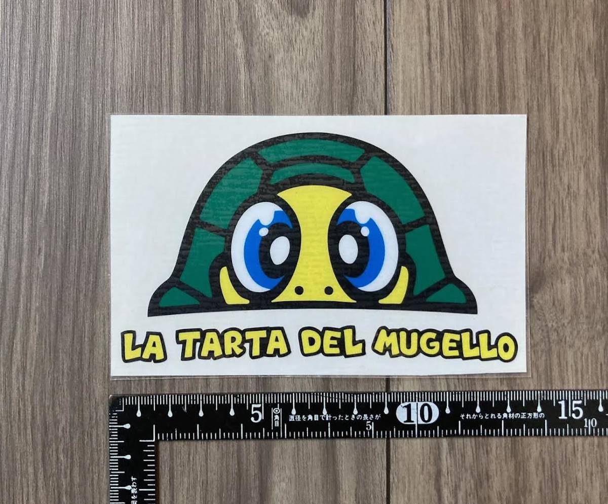 送料無料 VR46 Rossi Turtle "La Tarta del Mugello " Decal Sticker ロッシ タートル ステッカー シール デカール 130mm x 76mm拍卖