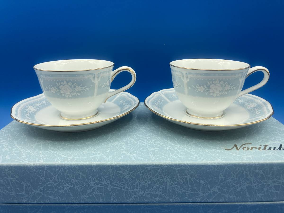 【未使用 保管品 箱あり】ノリタケ ★カップ&ソーサー2客 ★サイズ 90mm×高さ64mm / 153mm拍卖