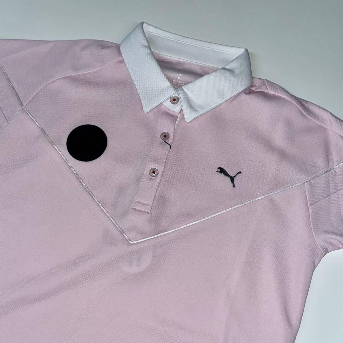 プーマ ゴルフ レディース ショートスリーブ ポロシャツ Lサイズ 定価9900円 ピンク GOLF 半袖 ドライ 速乾拍卖