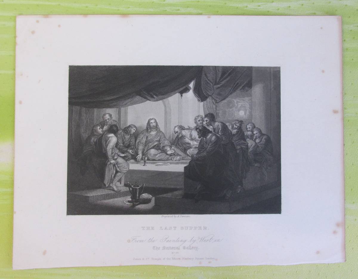 ○清雅○ 複製銅版画 「最後の晩餐」 シート キリスト拍卖