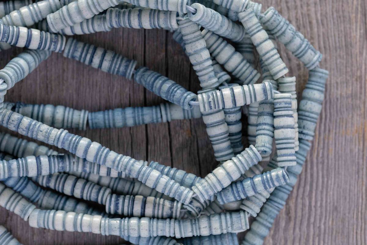 *数量限定 藍染カービングボーンビーズB拍卖