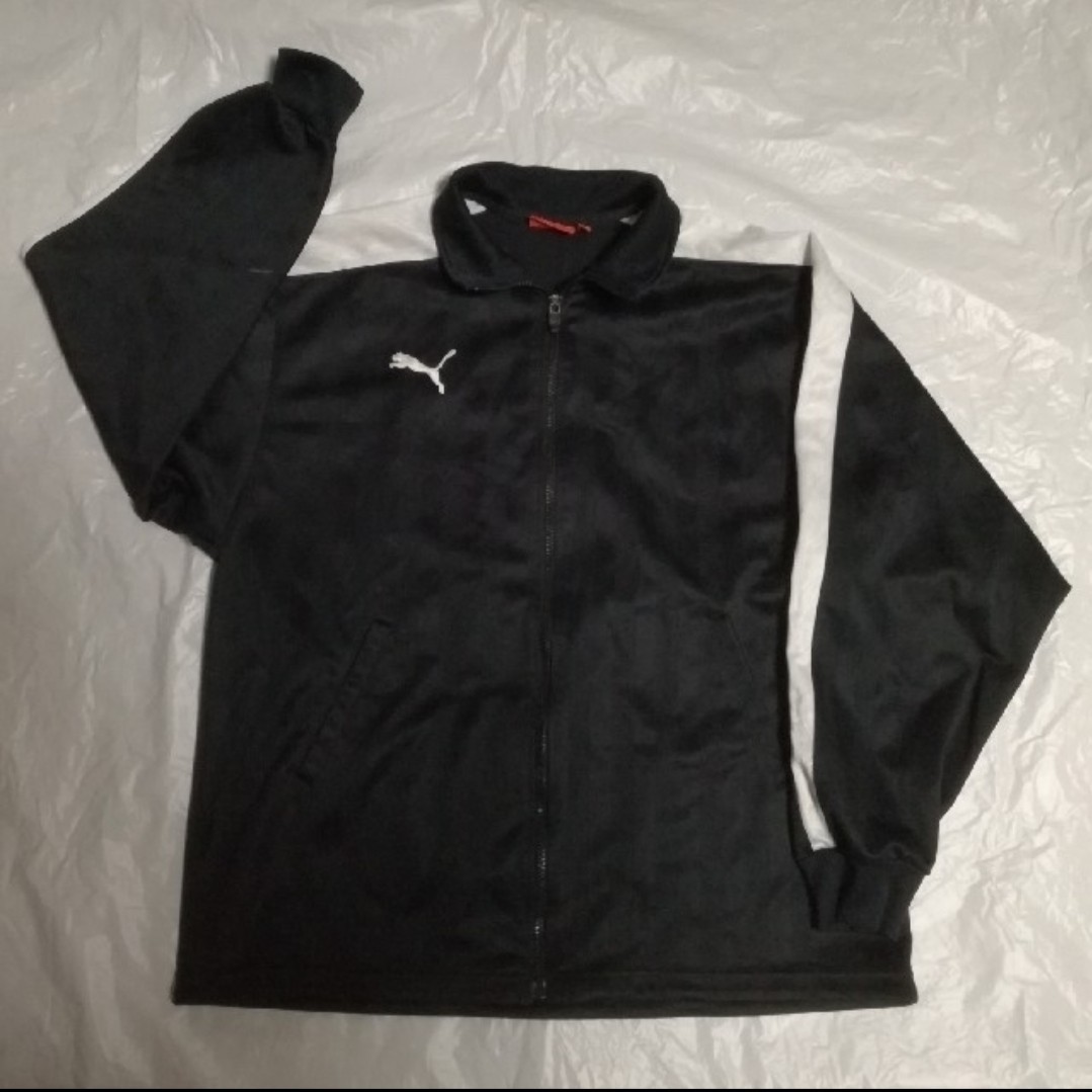puma ジャージ 上 M ブラック 白ライン PUMA ジャージジャケット ジップアップ拍卖