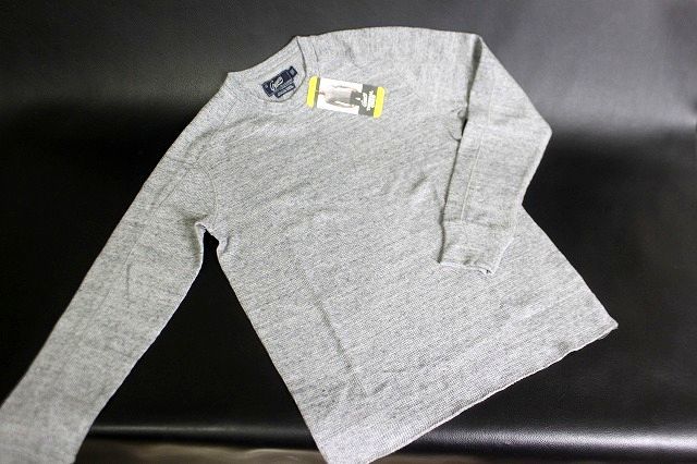 GRAYERS メンズ サーマル クルーネック ワッフルシャツ グレー サイズS★送料600円★拍卖