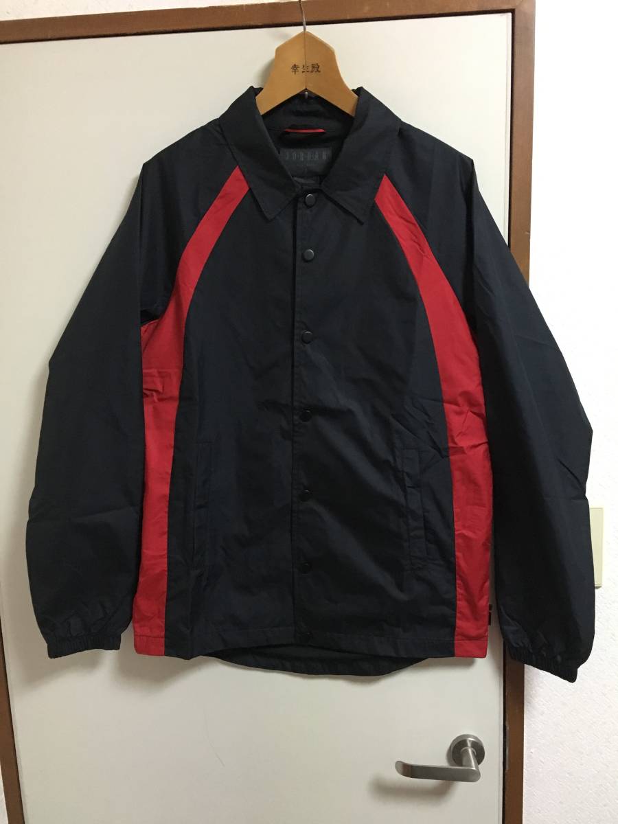 新品 NIKE JORDAN WINGS COACHES JACKET US S 定価11,880円 JKT COACH コーチ ジャケット WING BRED 黒赤 KAWS 拍卖