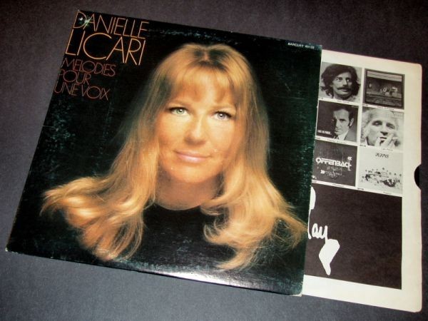 DANIELLE LICARI Melodies Pour Une Voix カナダ盤LP Barclay拍卖