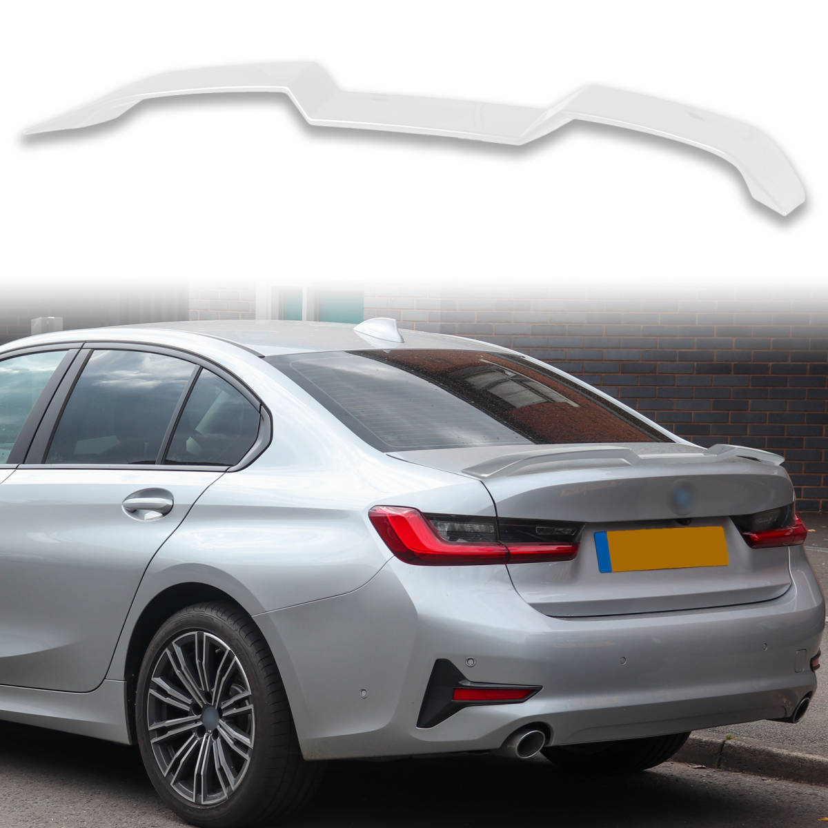 純正色塗装済 ABS製 トランクスポイラー BMW用 G20 M3 G80 G22 M4 G82用 Vタイプ ポン付け カラーコード:A96 QTS-51301拍卖