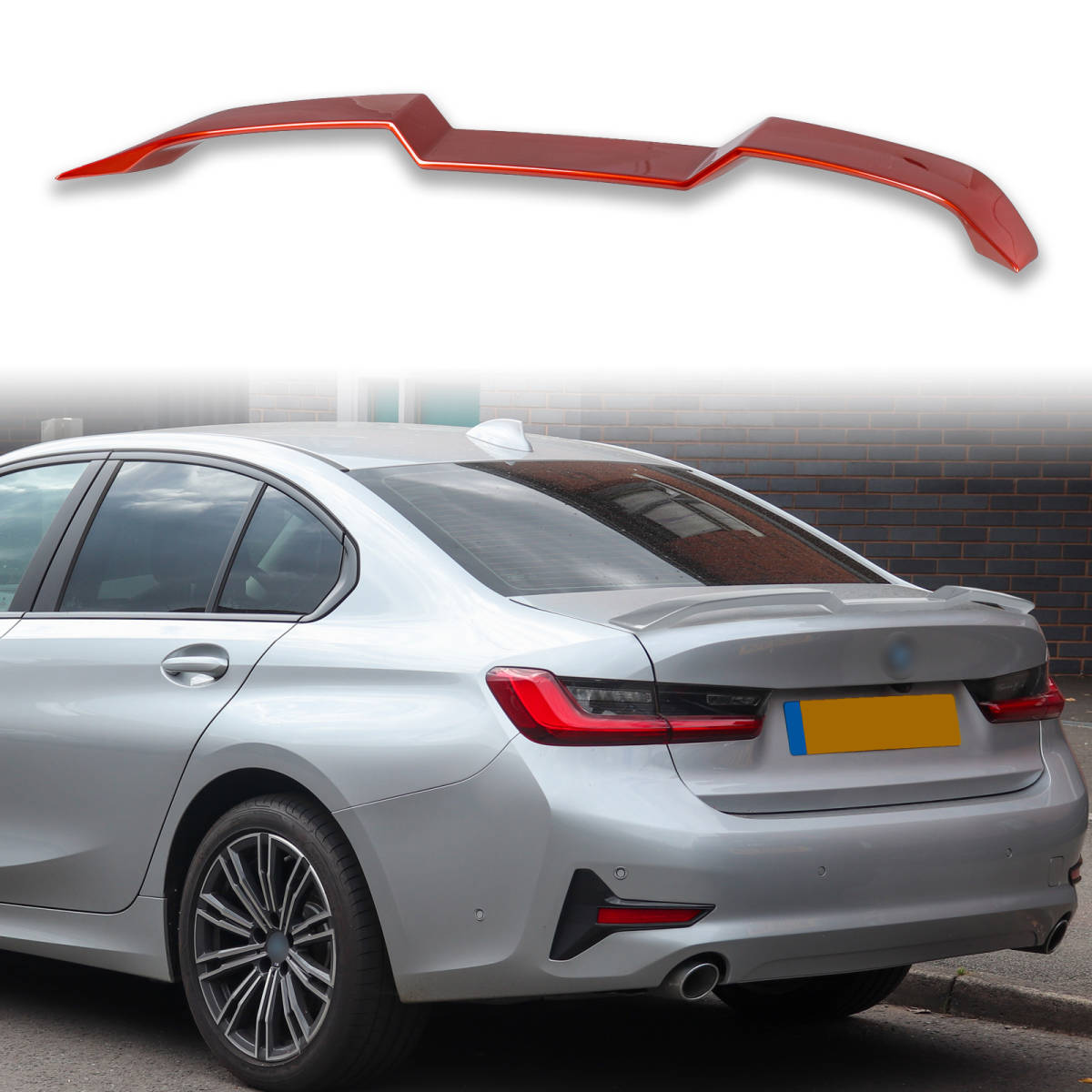 純正色塗装済 ABS製 トランクスポイラー BMW用 G20 M3 G80 G22 M4 G82用 Vタイプ ポン付け カラーコード:C1X QTS-51301拍卖