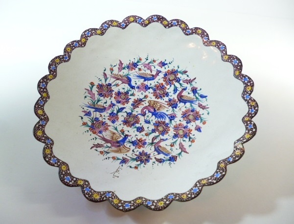 Й ミーナカーリー 飾り皿 壁掛け 壁飾り Й お皿 ペルシャ イスラム文様 イラン アラビア ミナカーリー ハータムカーリー ミナカリー Iran拍卖