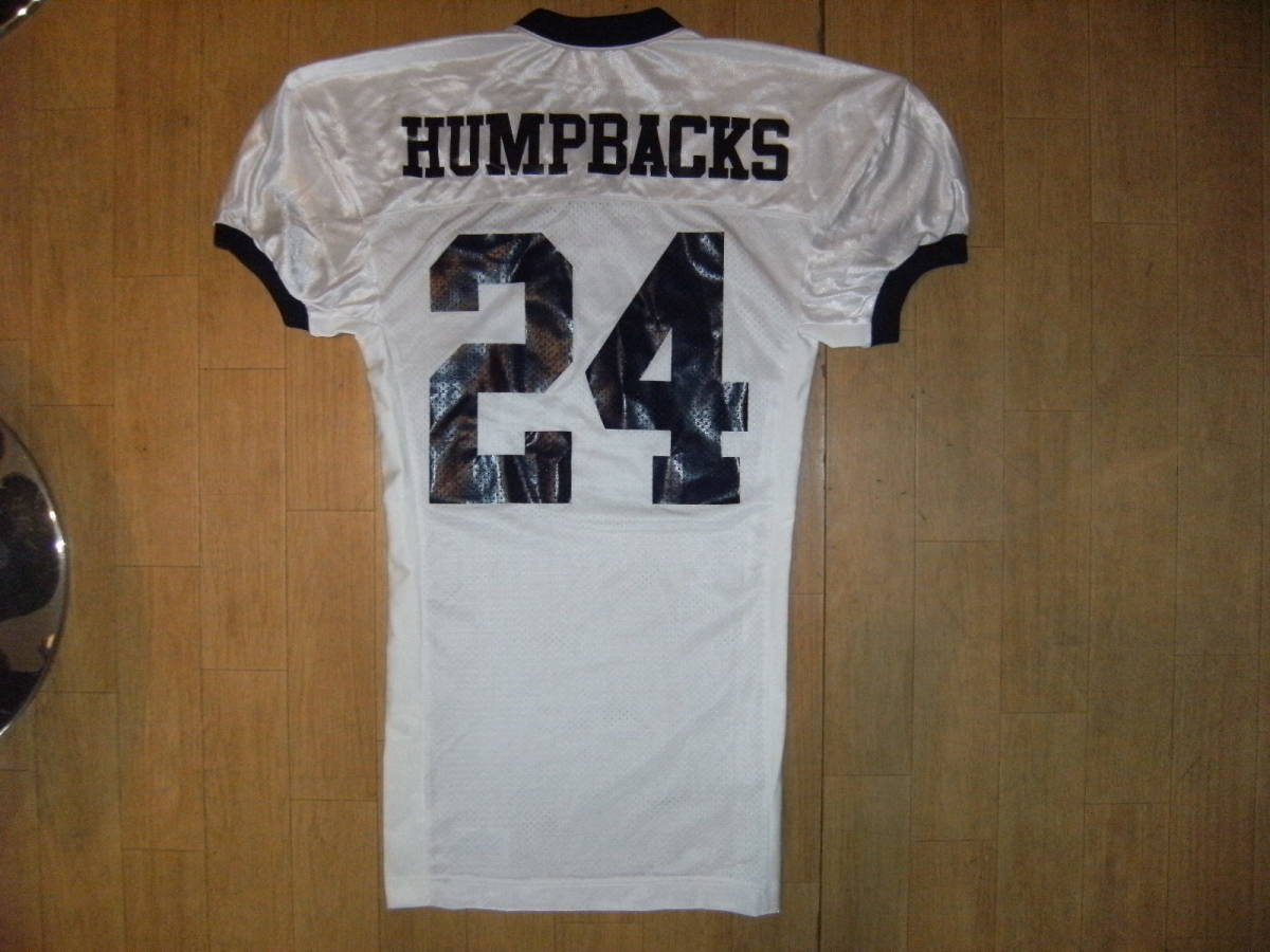 昭和レトロ★日本製★90年代★当時物 HUMPBACKS Field Gear BROS アメリカンフットボール 選手 ユニフォーム Tシャツ★ラグビー 運動着拍卖