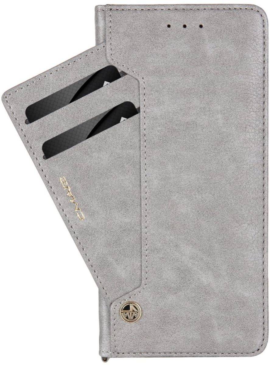 galaxynote8 レザーケース galaxy note8 ケース ギャラクシーノート8 ケース au SCV37 docomo SC-01K 手帳型 カード収納 グレー拍卖