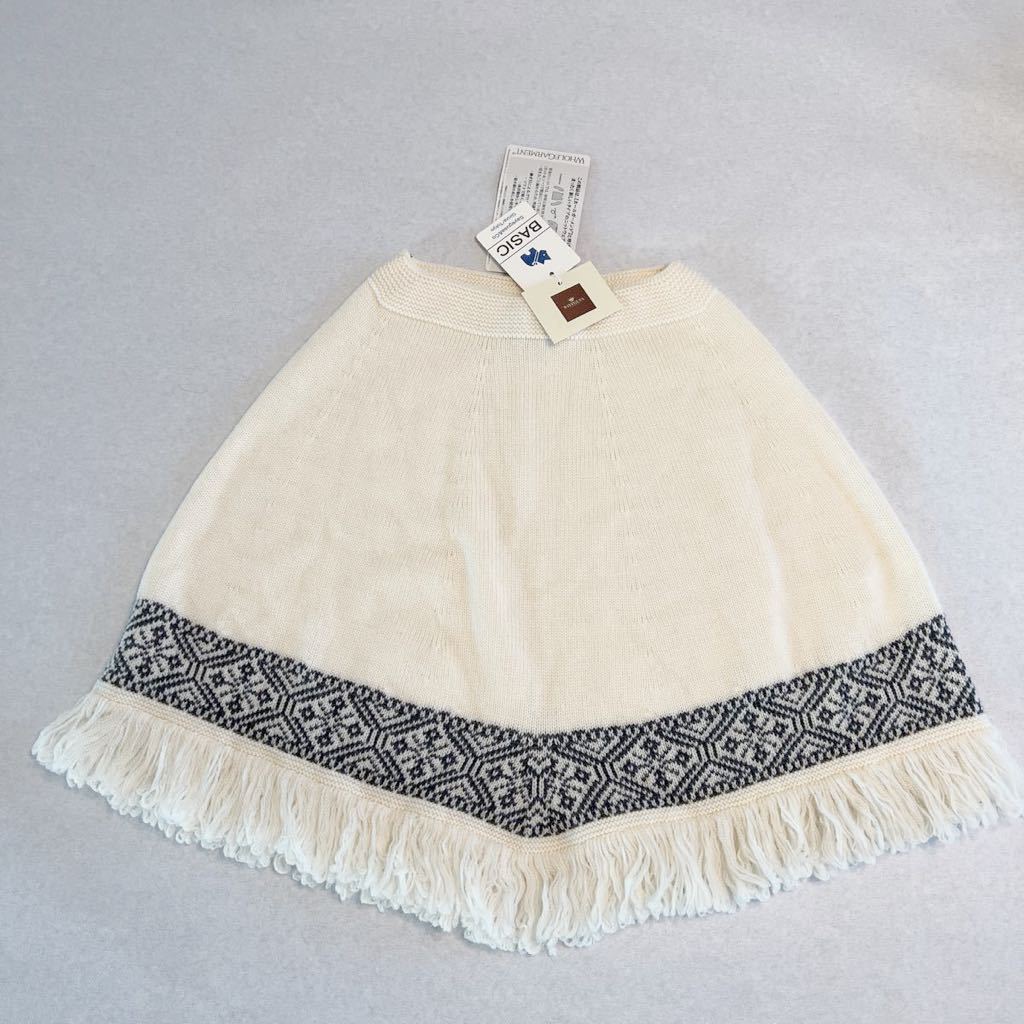 新品 銀座のサエグサ ニットポンチョ 7歳拍卖